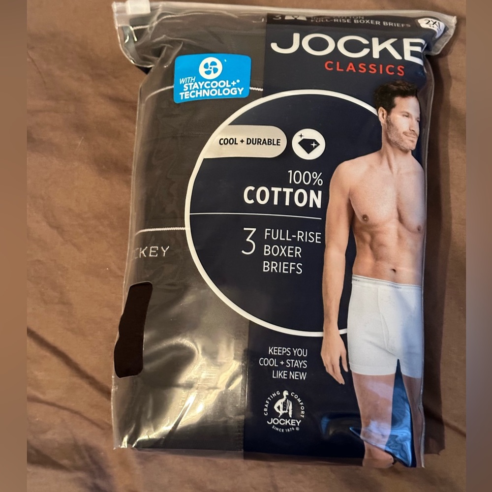 Jockey Classic Men’s Full Rise Boxers 2XL - 3 pack - 9 pair total